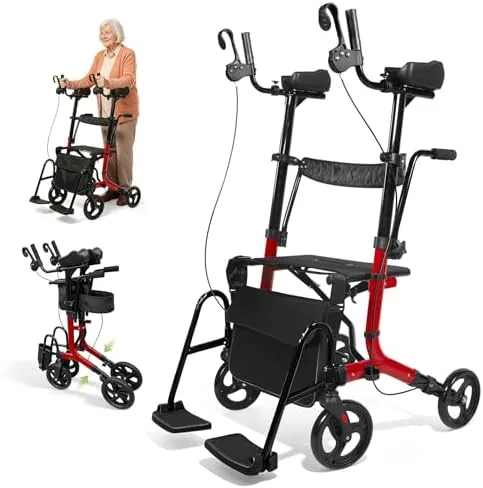 sunderwell upright walkers for seniors with seat 22 lb lightweight